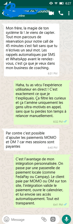 Réservation + MOMO / OM